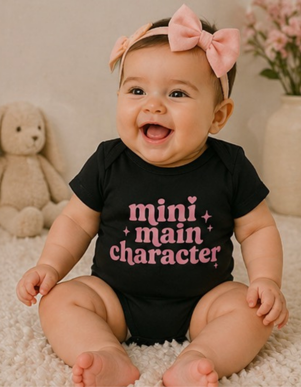 Mini Main Character Infant Bodysuit (Pink)