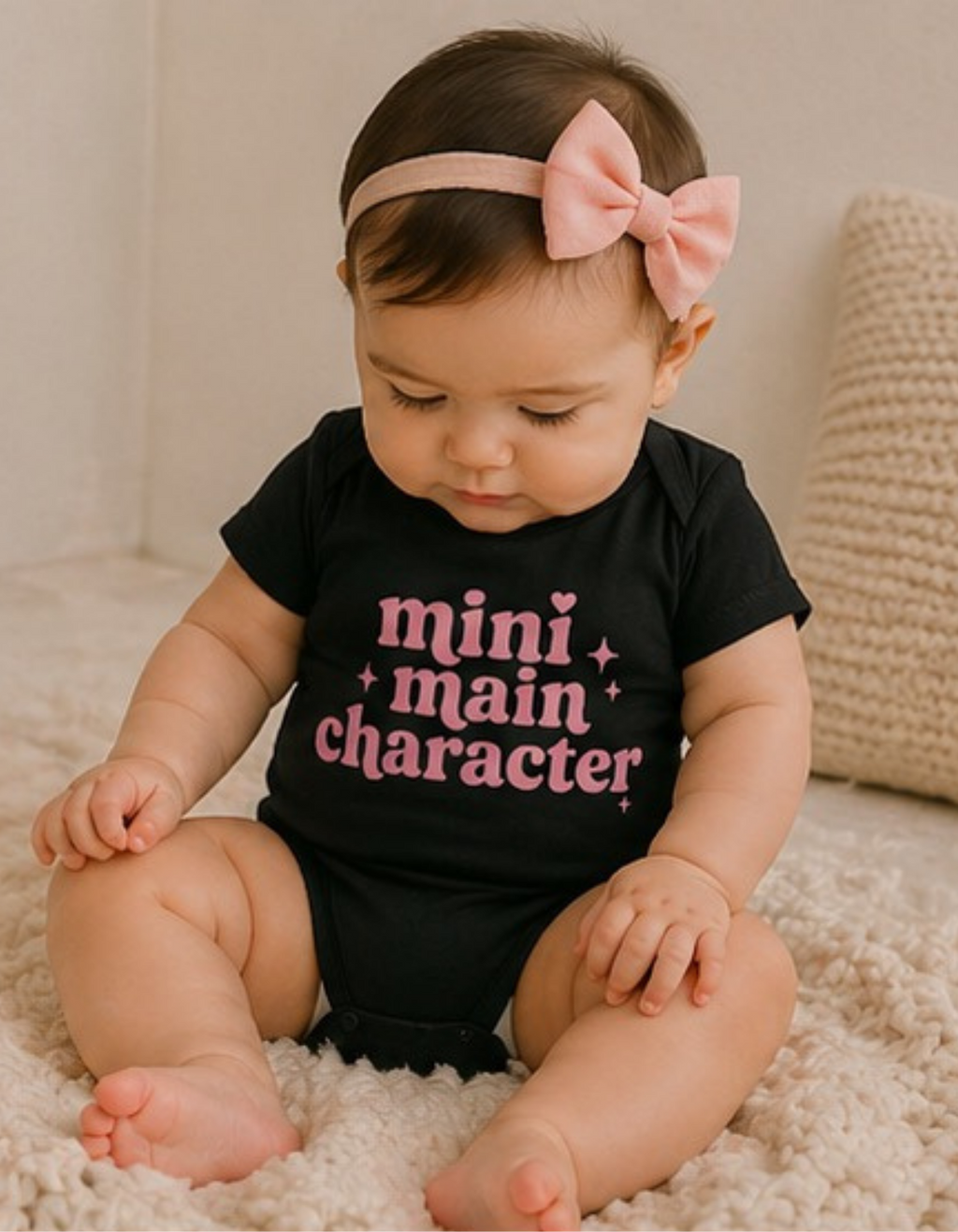 Mini Main Character Infant Bodysuit (Pink)