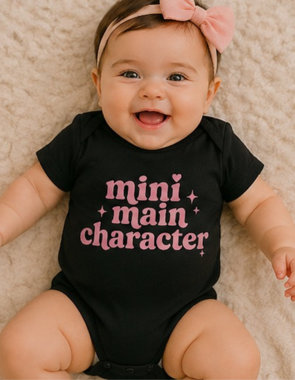 Mini Main Character Infant Bodysuit (Pink)