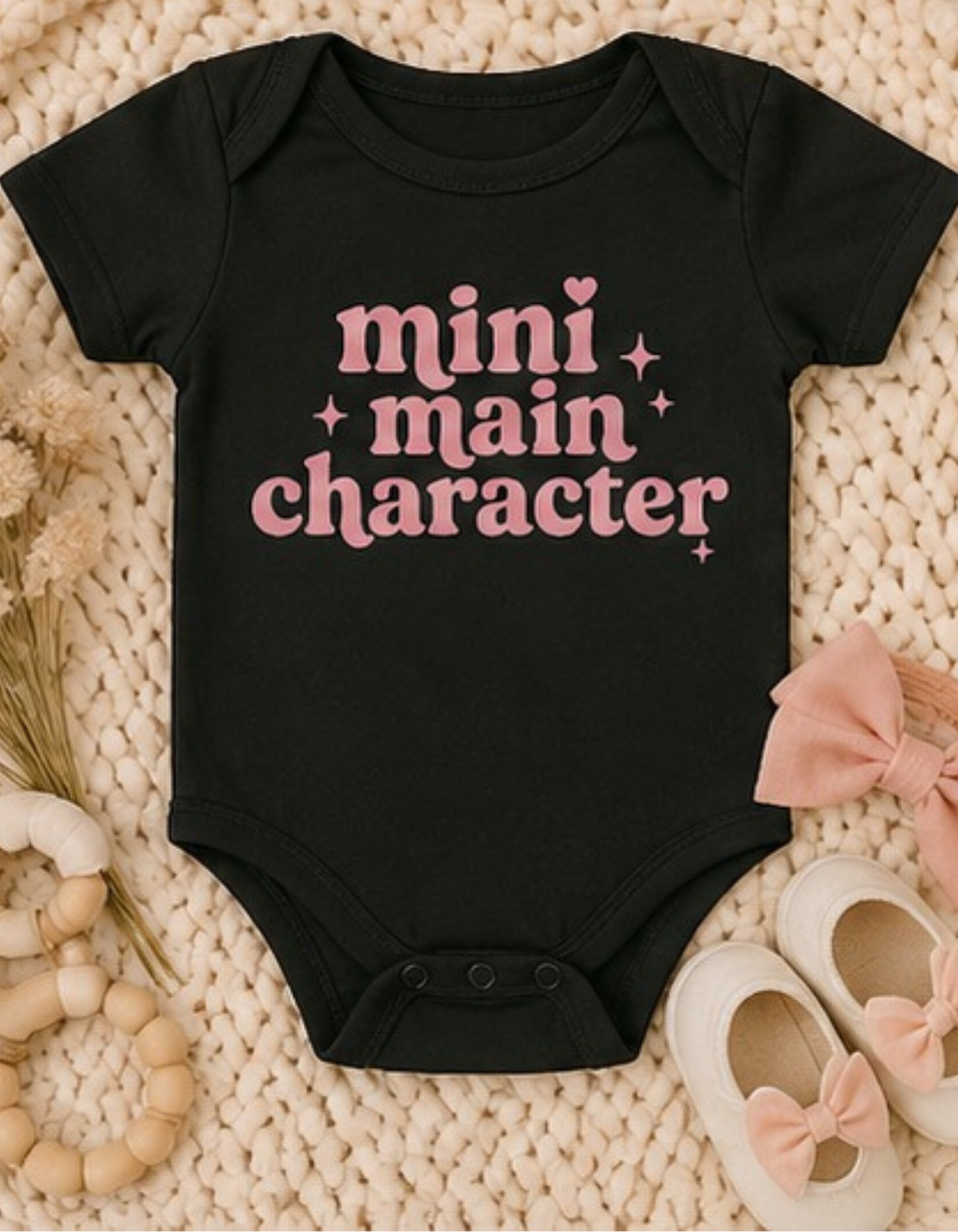 Mini Main Character Infant Bodysuit (Pink)