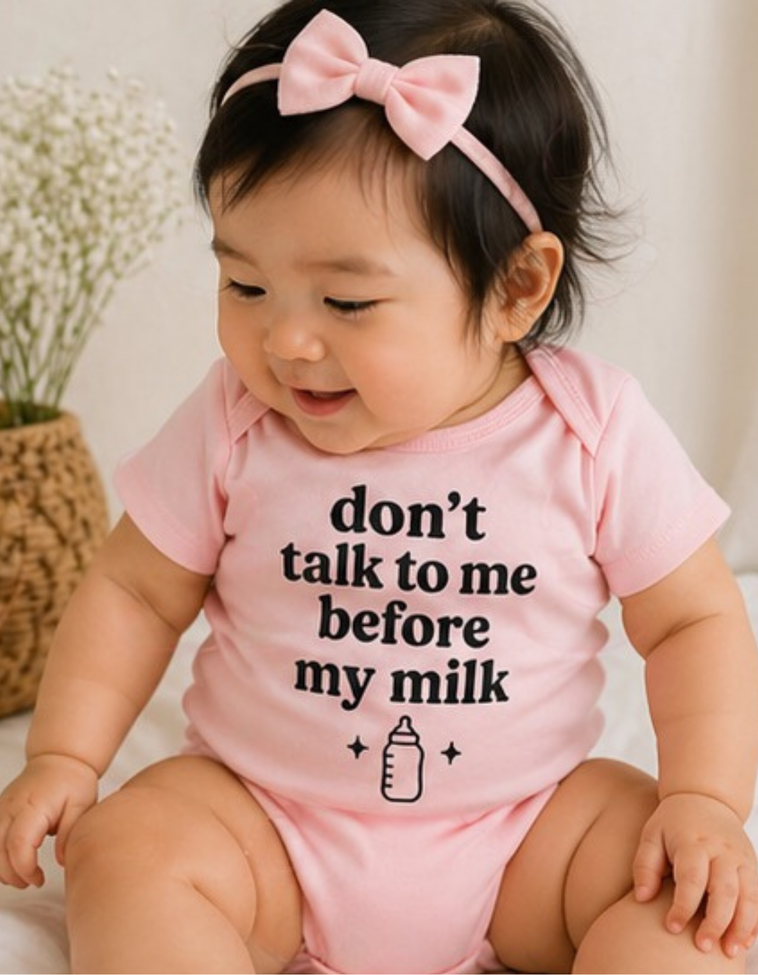 Don't Talk To Me Before My Milk Infant Bodysuit